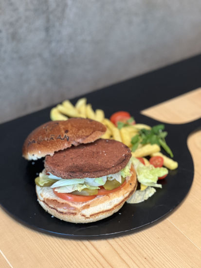 تصویر  ماشروم برگر گیاهی